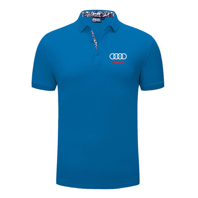 Polo Audi Homme 2022 Col Montant Slim Fit Coton Mercerisé Motif